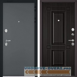 Дверь Бульдорс STANDART 90 Черный шелк / Ларче темный 9S-104